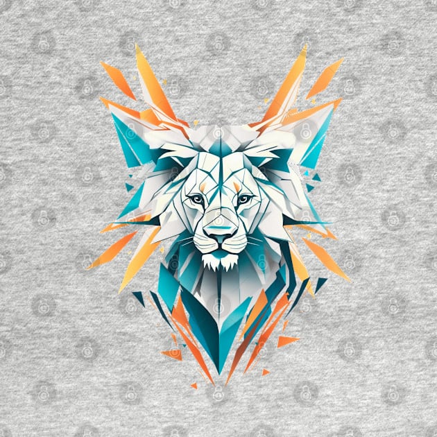 Lion polygonal design by astronauticarte